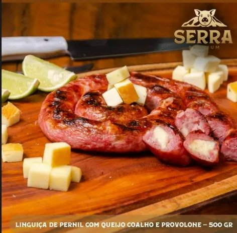 Linguiça De Queijo Coalho e Provolone Serra Premium
